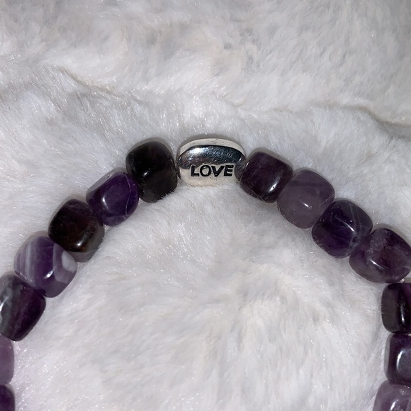 Genuine Amethyst Embrace Love Bracelet - Picture 4 of 4